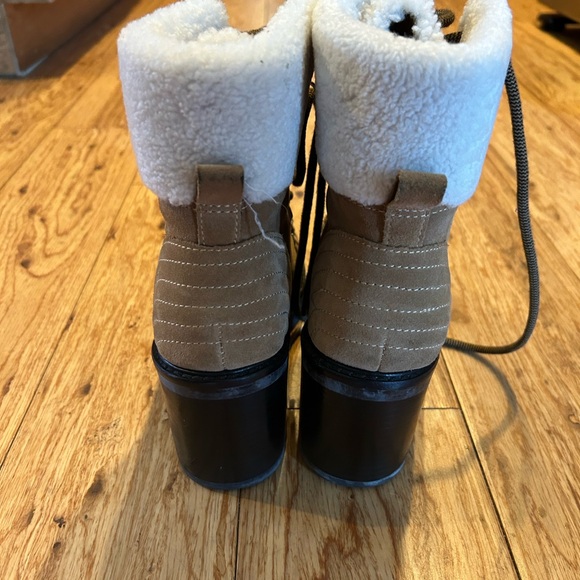 Marc Fisher Daven Dark Natural Suede Boots - Picture 3 of 5